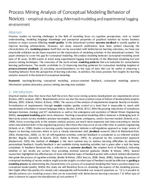 (PDF) Process mining analysis of conceptual modeling behavior of ...