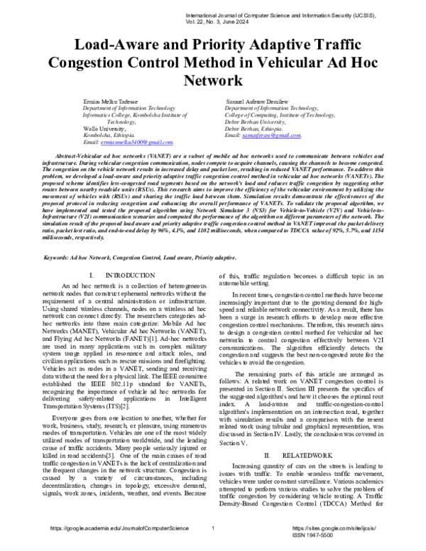 (PDF) Load-Aware and Priority Adaptive Traffic Congestion Control ...