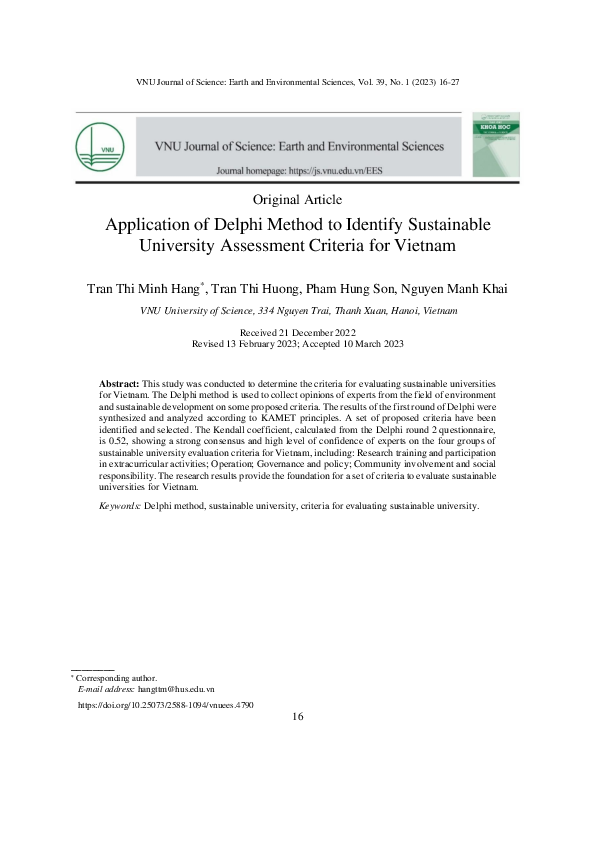 (PDF) Application of Delphi method to identify sustainable university ...
