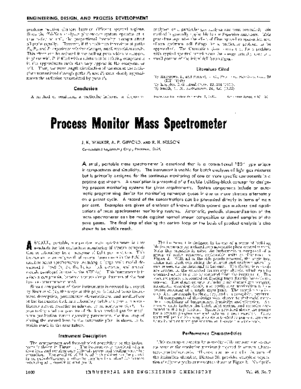 (PDF) Process Monitor Mass Spectrometer