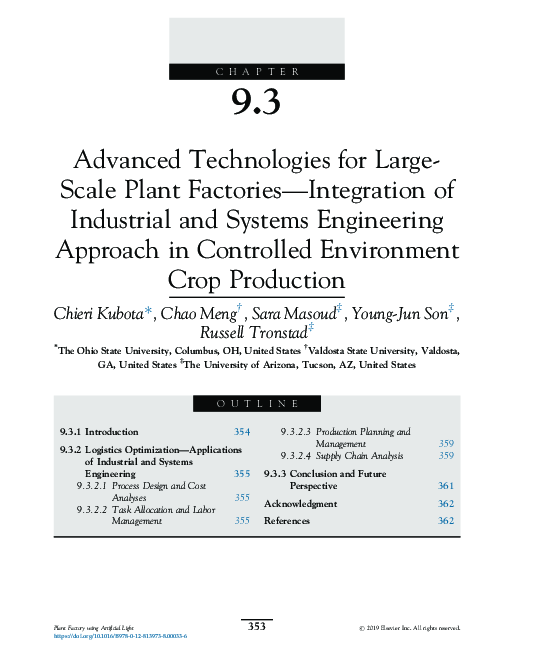 (PDF) Advanced Technologies for Large-Scale Plant Factories—Integration ...