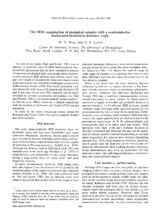 (PDF) The SEM examination of geological samples with a semiconductor ...