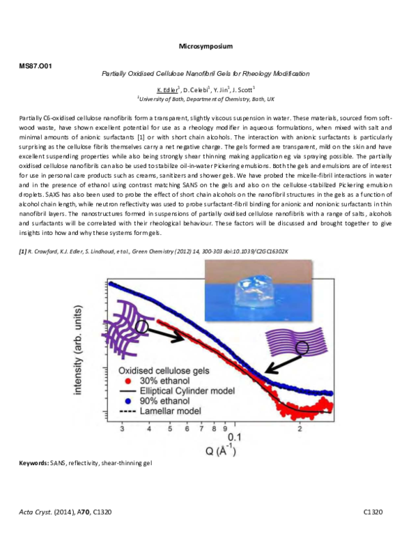 (PDF) Partially Oxidised Cellulose Nanofibril Gels for Rheology ...