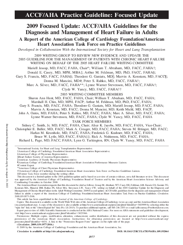 (PDF) 2009 Focused Update: ACCF/AHA Guidelines for the Diagnosis and ...