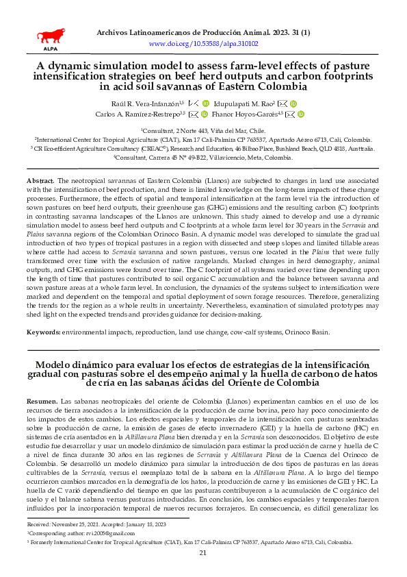(PDF) A dynamic simulation model to assess farm-level effects of ...