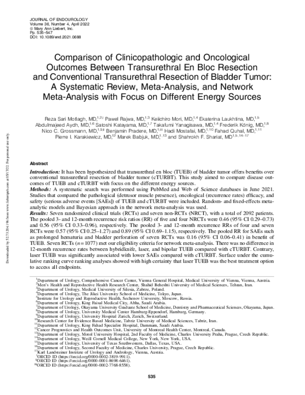(PDF) Comparison of Clinicopathologic and Oncological Outcomes Between ...