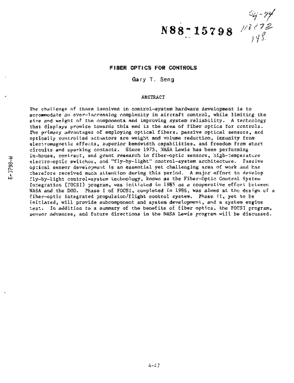 (PDF) Fiber optics for controls