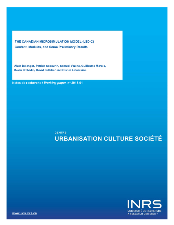 (PDF) The Canadian microsimulation model (LSD-C): Content, modules, and ...