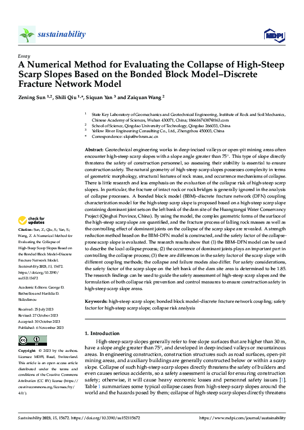 (PDF) A Numerical Method for Evaluating the Collapse of High-Steep ...