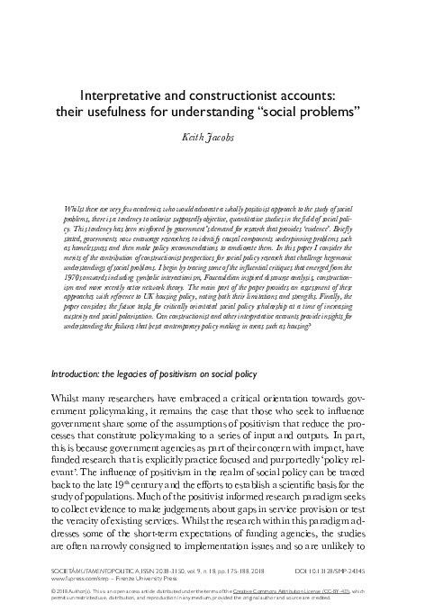(PDF) Interpretative and constructionist accounts: their usefulness for ...