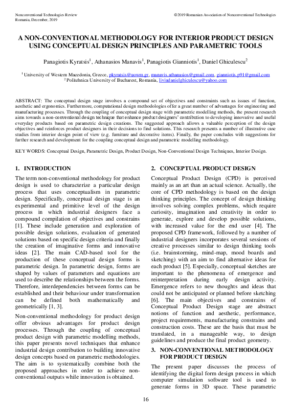 (PDF) A Non-Conventional Methodology for Interior Product Design Using ...