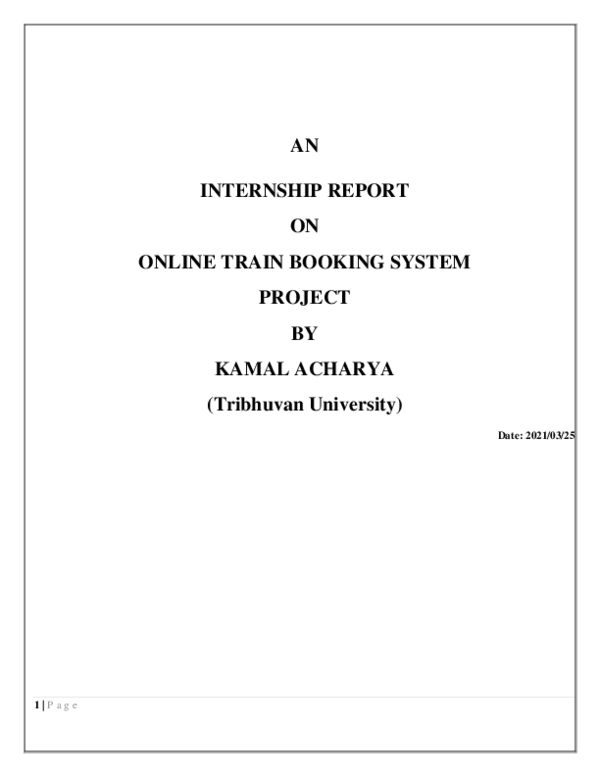 (PDF) Online train ticket booking system project