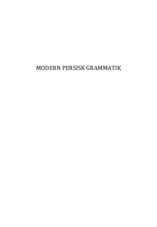 (PDF) Modern persisk grammatik, upplaga 3