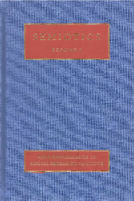 (PDF) Semiotics: Sage Benchmarks in Social Research Methods