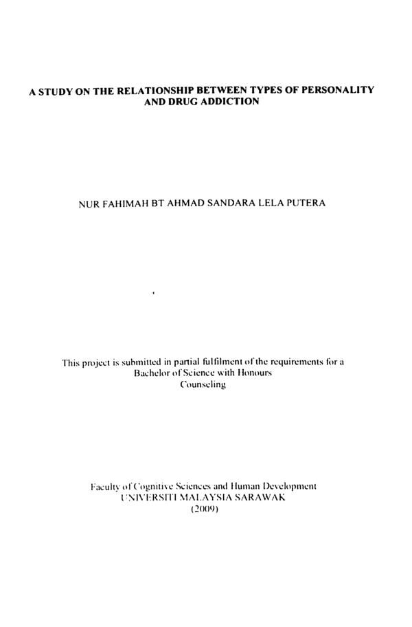 (PDF) A study on the relationship between types of personality and drug ...
