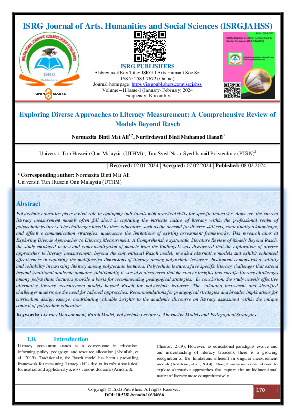 (PDF) ISRG Journal of Arts, Humanities and Social Sciences (ISRGJAHSS