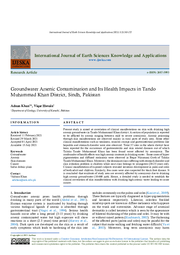 (PDF) International Journal of Earth Sciences Knowledge and Applications