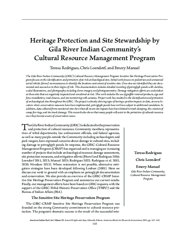 (PDF) Heritage Protection and Site Stewardship by Gila River Indian ...