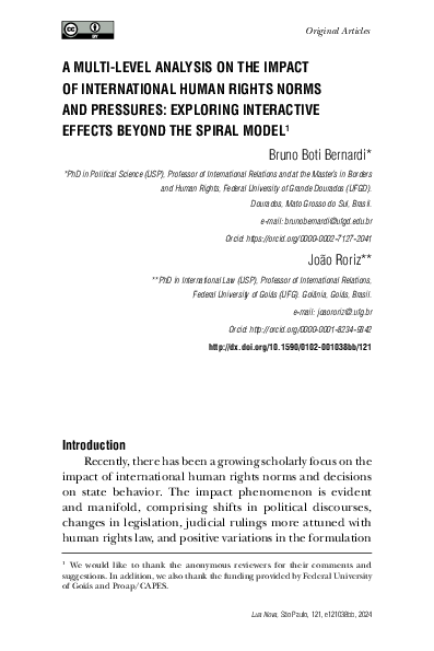 (PDF) A multi-level analysis on the impact of international human ...