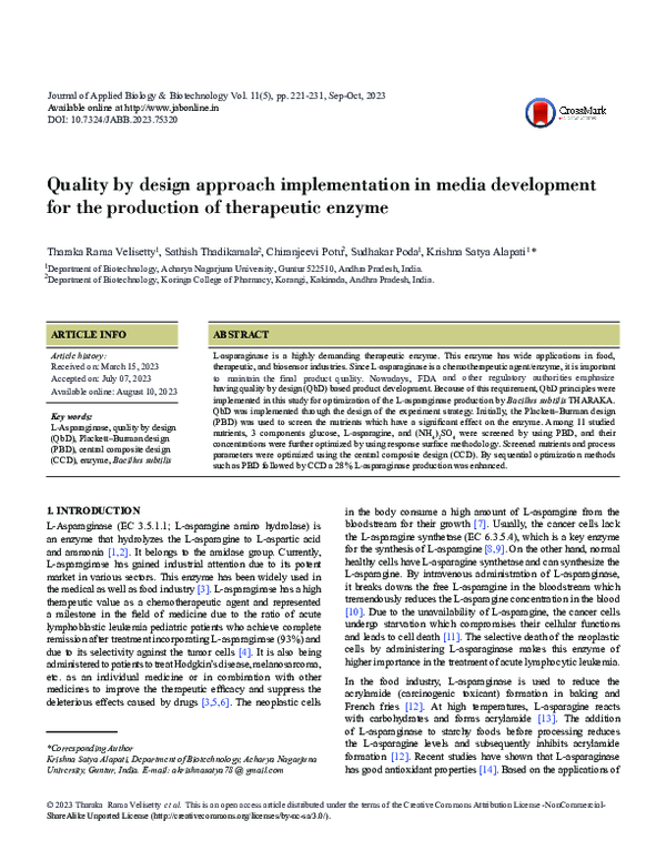 (PDF) Quality by design approach implementation in media development ...