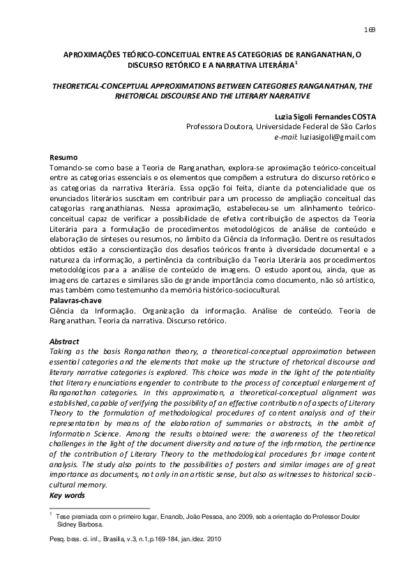 (PDF) Aproximações Teórico-Conceitual Entre as Categorias De ...