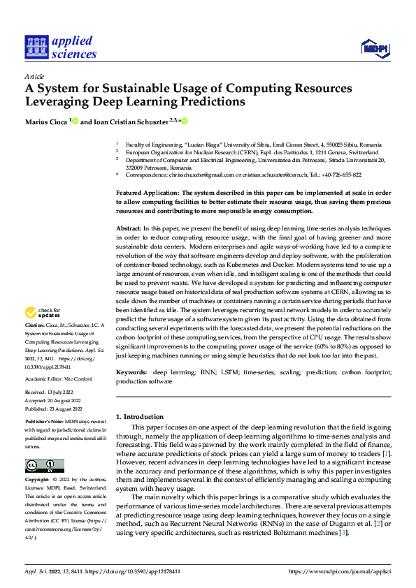 (PDF) A System for Sustainable Usage of Computing Resources Leveraging ...