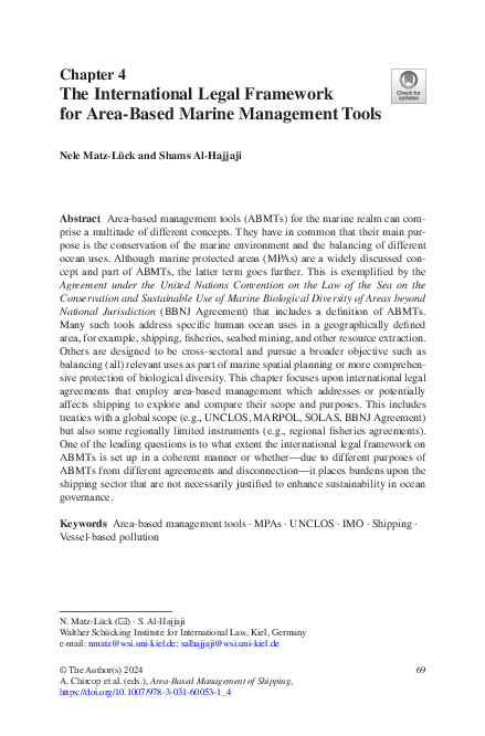 (PDF) The International Legal Framework for Area-Based Marine ...