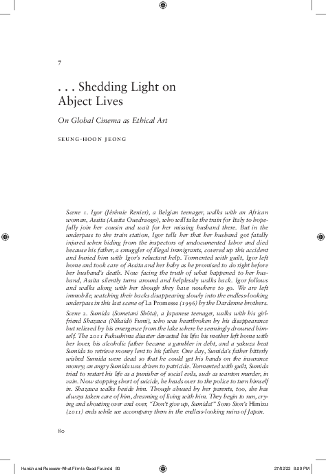(PDF) Shedding Light on Abject Lives: On Global Cinema as Ethical Art