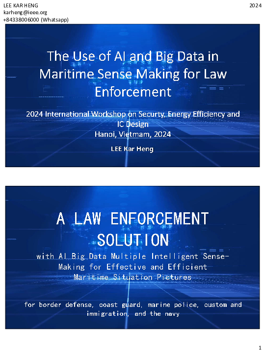 (PDF) The Use of AI and Big Data in Maritime Sense Making for Law ...