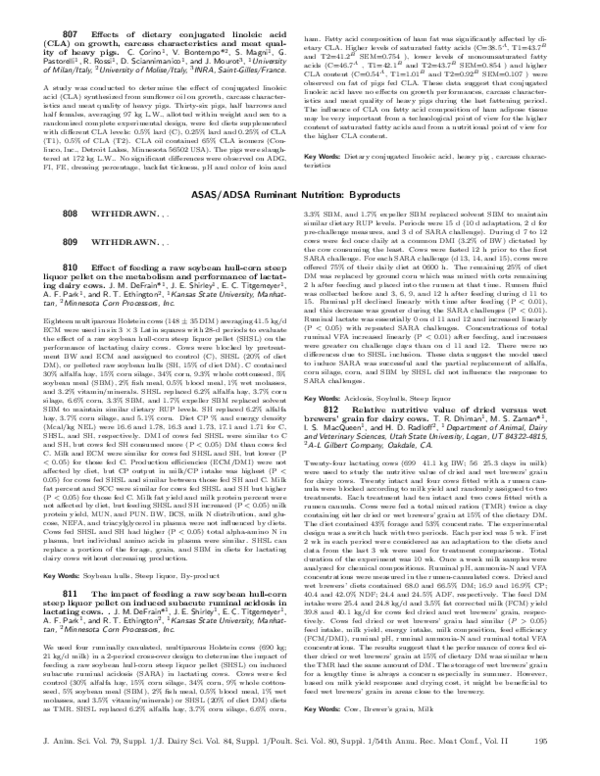 (PDF) Effects of dietary conjugated linoleic acid (CLA) on growth ...