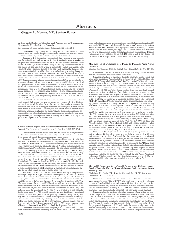 (PDF) Carotid stenosis as predictor of stroke after transient ischemic ...