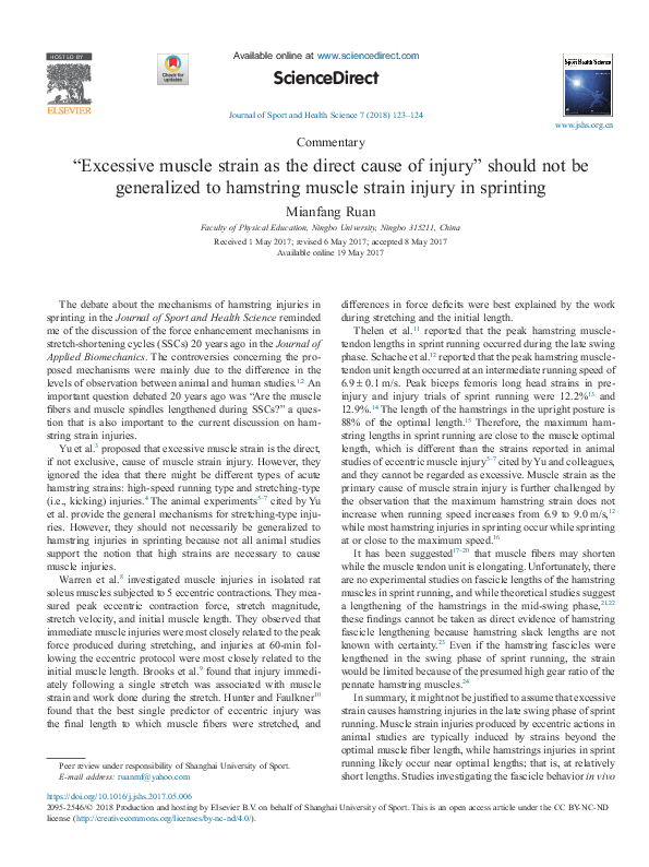(PDF) “Excessive muscle strain as the direct cause of injury” should ...