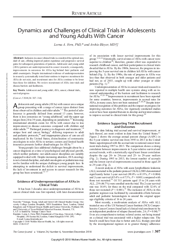 (PDF) Dynamics and Challenges of Clinical Trials in Adolescents and ...