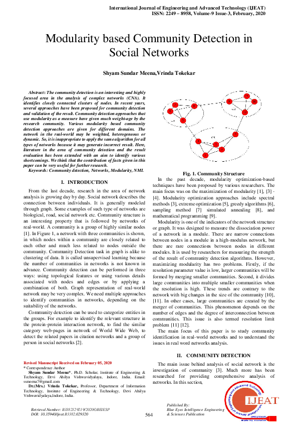 (PDF) Modularity based Community Detection in Social Networks