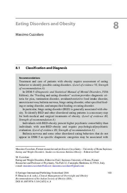 (PDF) Eating Disorders and Obesity