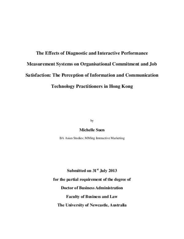 (PDF) The Effects of Diagnostic and Interactive Performance Measurement ...
