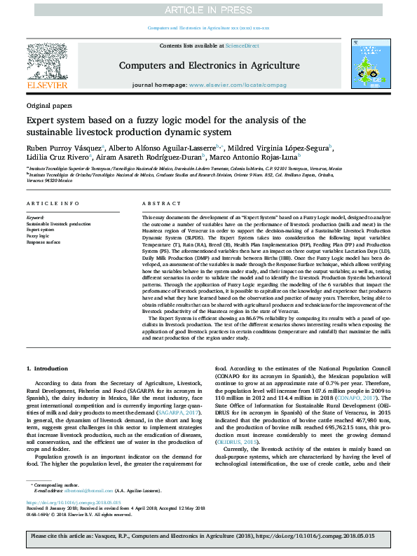 (PDF) Expert system based on a fuzzy logic model for the analysis of ...