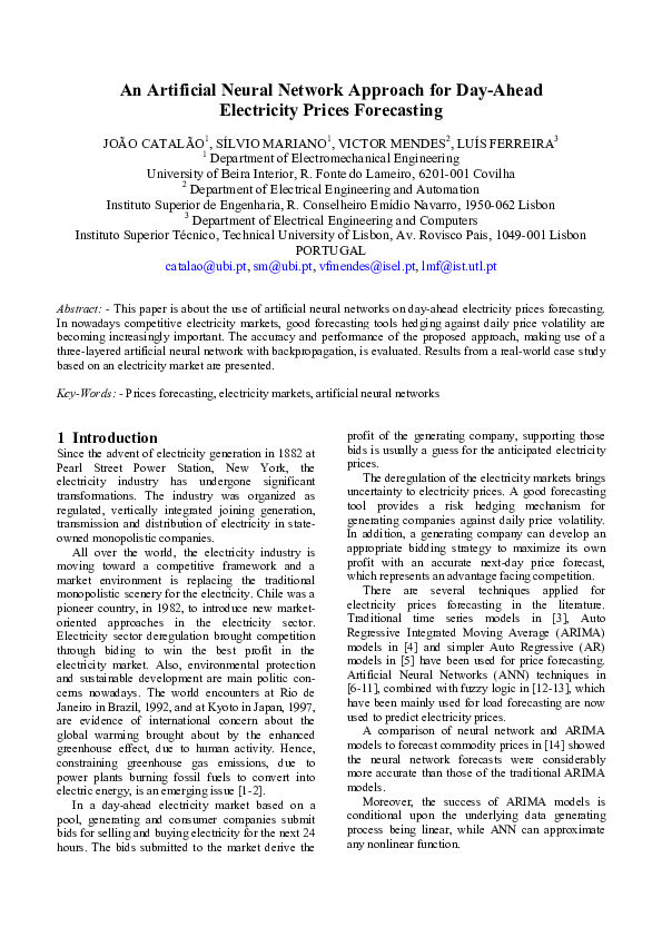 (PDF) Artificial Neural Network Approach for Short Term Load ...