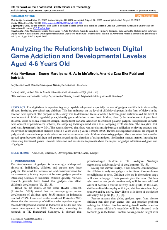 (PDF) Analyzing the Relationship between Digital Game Addiction and ...