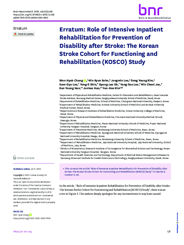 (PDF) Erratum: Role of Intensive Inpatient Rehabilitation for ...