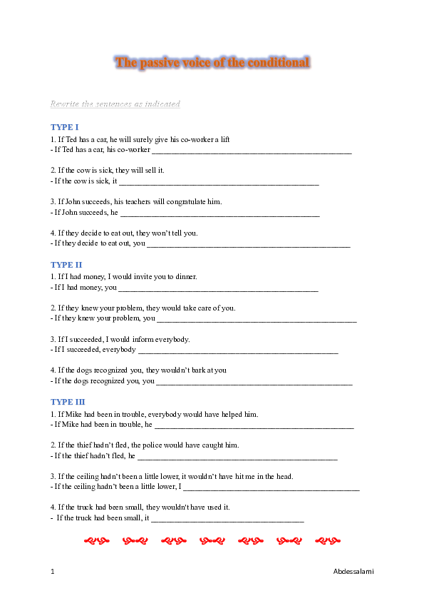 (PDF) The passive voice of the conditional