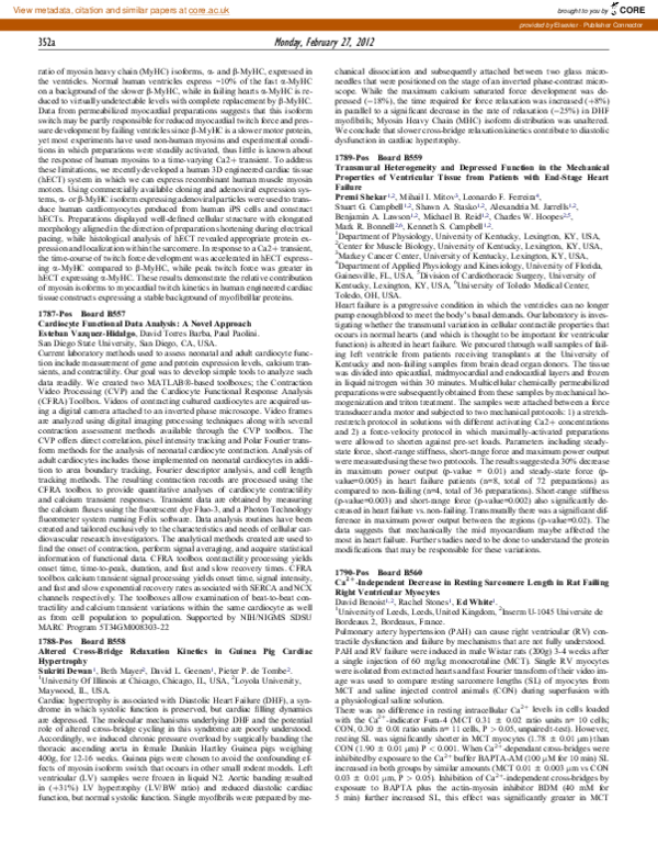 (PDF) Transmural Heterogeneity and Depressed Function in the Mechanical ...