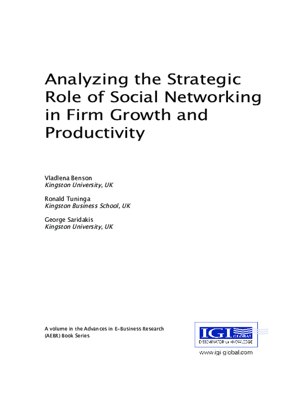 (PDF) Analyzing the Strategic Role of Social Networking in Firm Growth ...