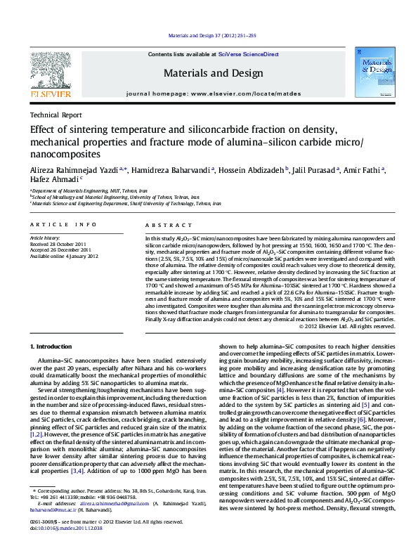 (PDF) Effect of sintering temperature and siliconcarbide fraction on ...