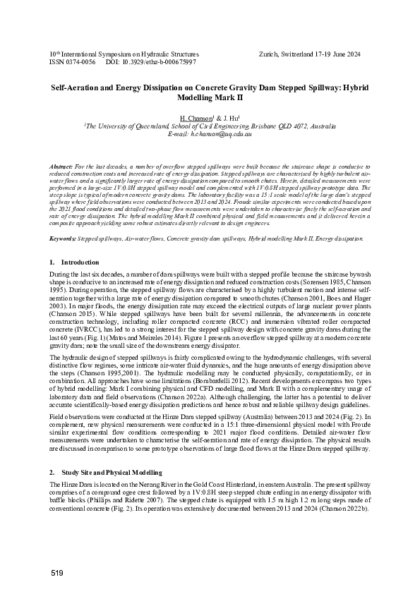 (PDF) Self-Aeration and Energy Dissipation on Concrete Gravity Dam ...