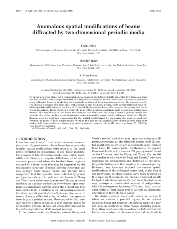 (PDF) Anomalous spatial modifications of beams diffracted by two ...