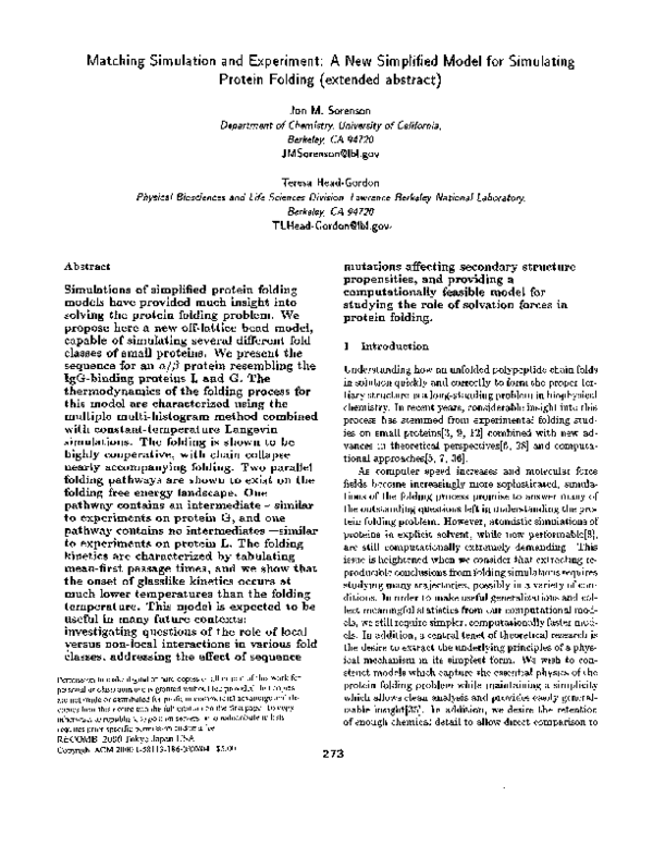 (PDF) Matching Simulation and Experiment: A New Simplified Model for ...