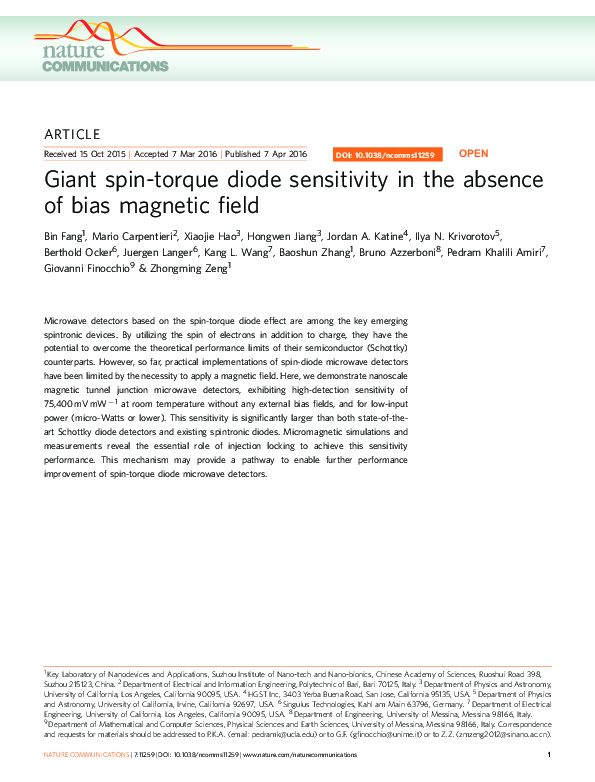 (PDF) Giant spin-torque diode sensitivity in the absence of bias ...