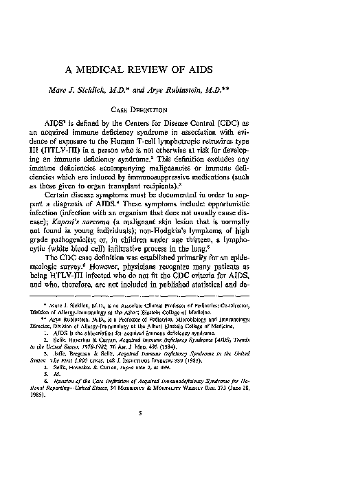 (PDF) A Medical Review of AIDS