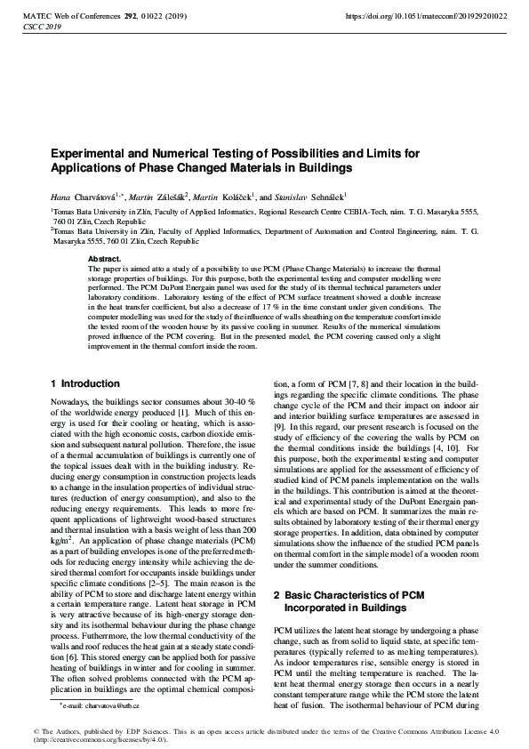 (PDF) Experimental and Numerical Testing of Possibilities and Limits ...